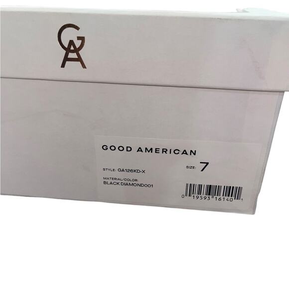 NIB! Good American Crystal Crush Shimmer Standout Slide Sandal - Size 7 - Picture 10 of 10